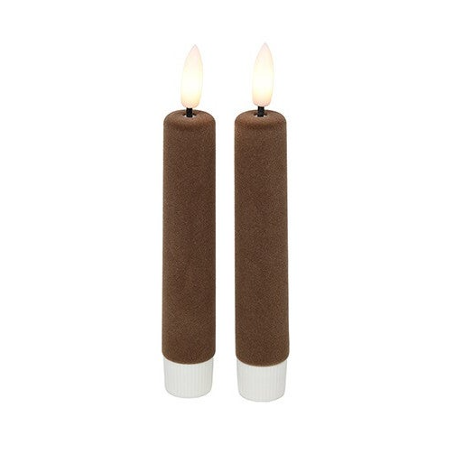 LED Dinerkaars velvet Ø2,2CM ro Lyon S taupe (2,2 x 2,2 x 12,5 cm) – Countryfield