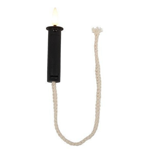 LED Kaars lont touw Lyon Zwart (2,2 x 2,2 x 10 cm) – Countryfield