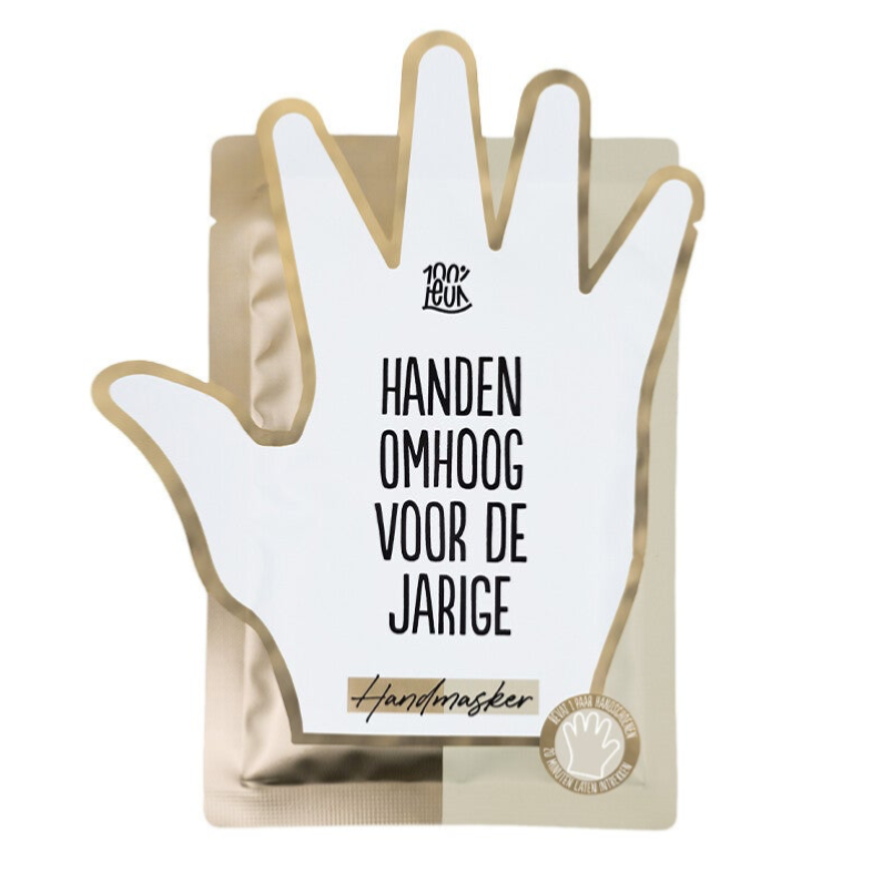 Handmasker Handen omhoog voor de jarige (18 x 13 x 1 cm) – 100%LEUK
