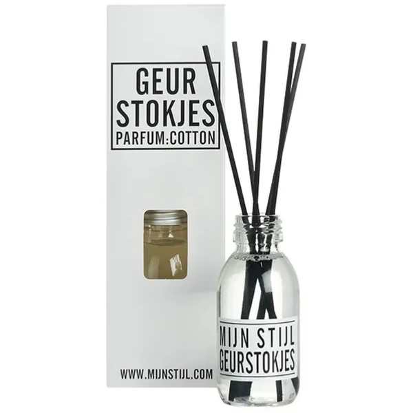 Geurstokjes parfum Cotton 100 ml - Mijn Stijl