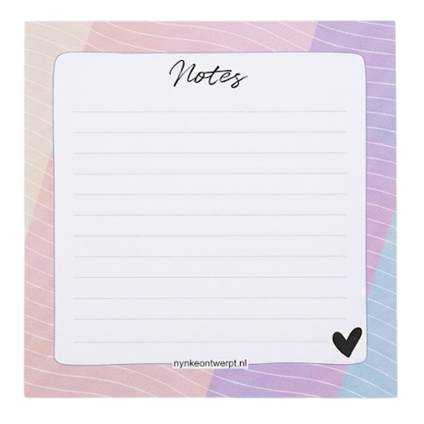 Notitieblok Notes Hearts 14,5 x 14,5 cm – Nynke ontwerpt