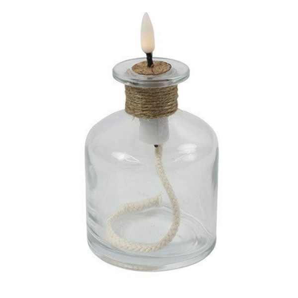 LED Kaars Lamp Fles Hoog Lyon Helder (8 x 8 x 14,5 cm) – Countryfield