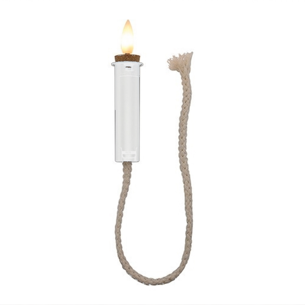 LED Kaars lont touw kurk Lyon Wit (2,2 x 2,2 x 10 cm) – Countryfield