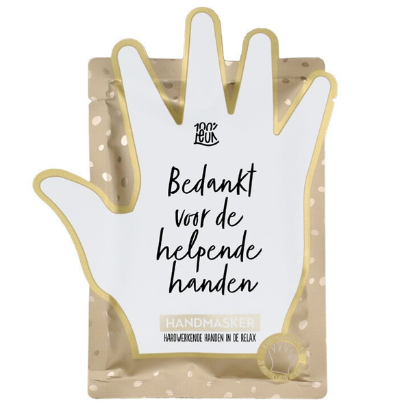 Handmasker Bedankt voor de helpende handen (18 x 13,5 x 1 cm) – 100%LEUK