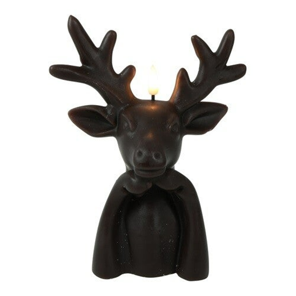 Hert Kaars LED Lyon L Bruin (13,7 cm) – Countryfield