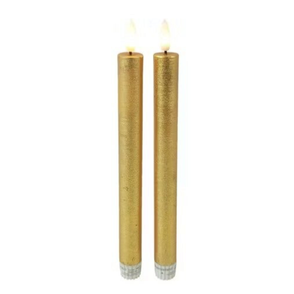 LED Kaars Diner Lyon L s2 goud (24 cm) – Countryfield