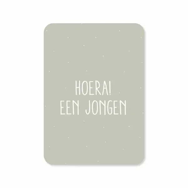 Kaart Hoera een jongen