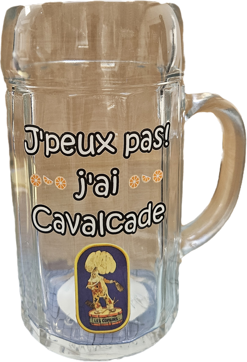 Chope en verre de 1 litre