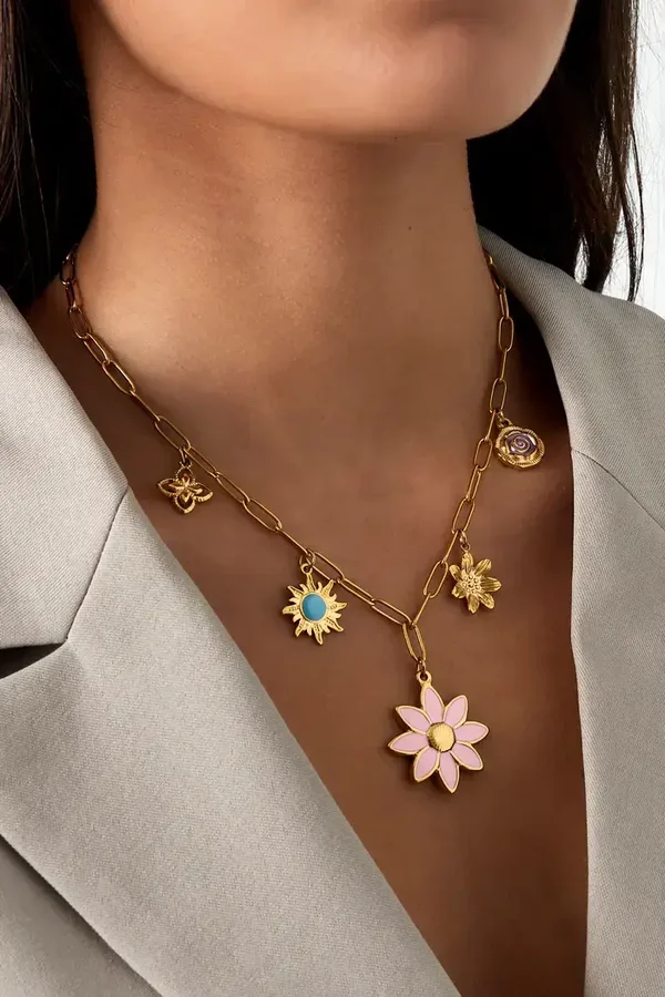 Bedelketting Bloom & Blink – Goudkleurig | Waterproof & Elegant