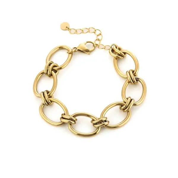 Basic schakelarmband goud