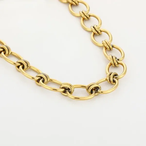 Basic schakelketting goud