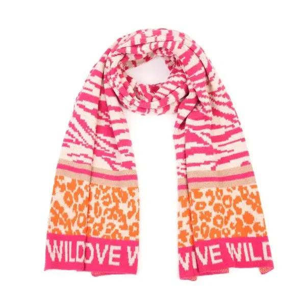 Sjaal wild love fuchsia