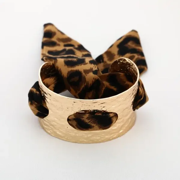 Bangle armband panterprint grof stainless steel