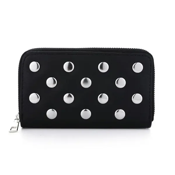 Portemonnee met studs zwart