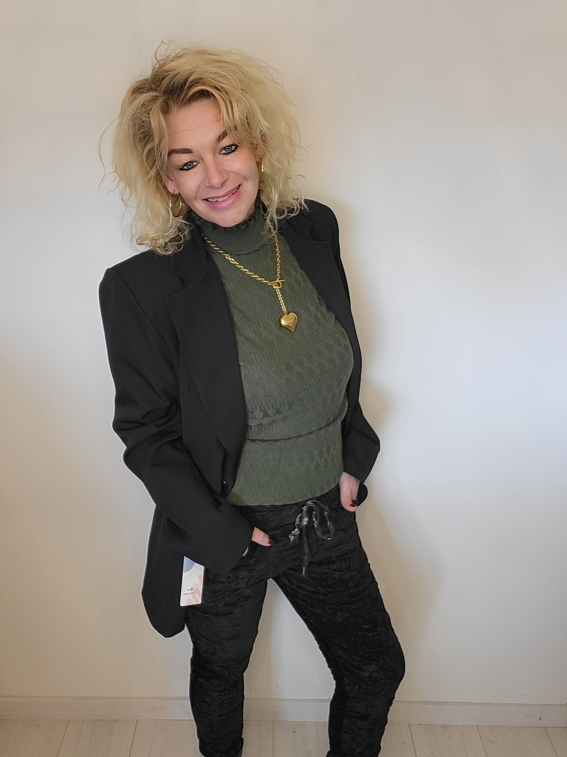 Blazer 1 knoop zwart