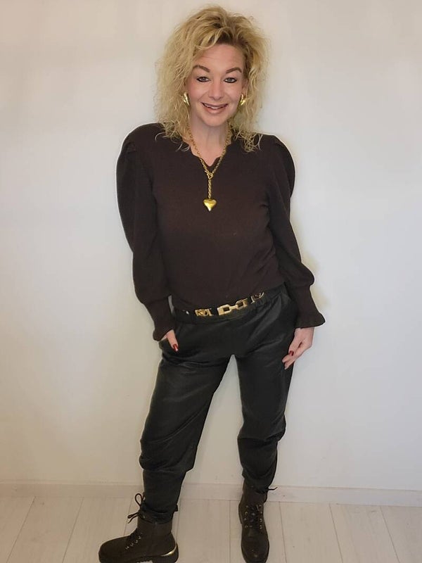 Leatherlook broek