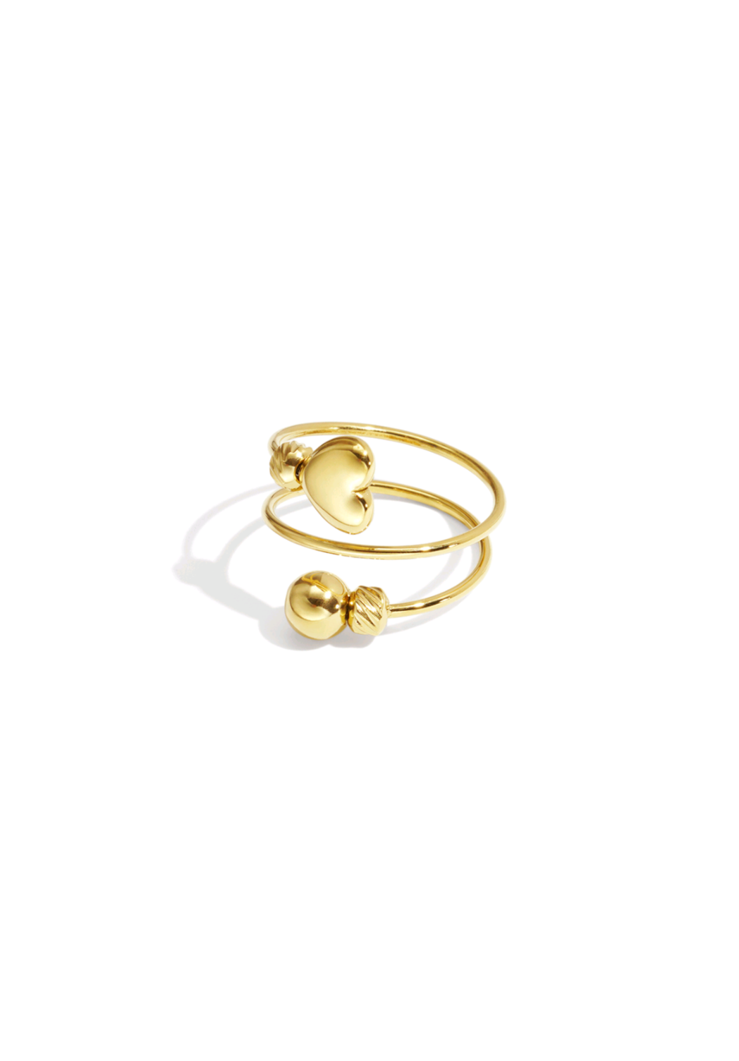 Ring hart verstelbaar goud