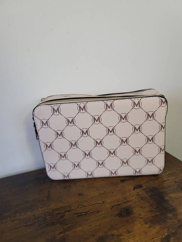 Look a like schoudertas creme