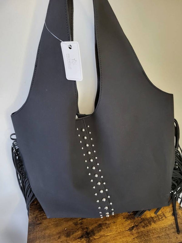 Handtas franje met studs