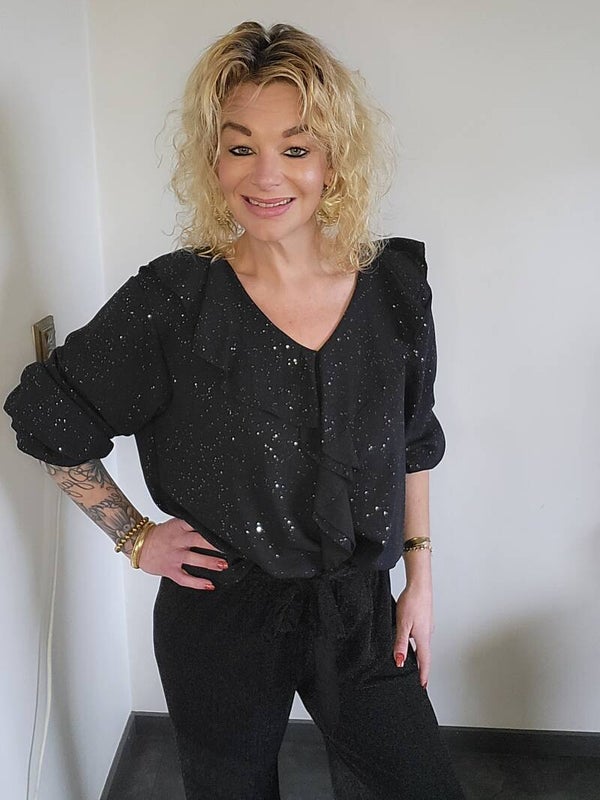 Blouse Glitter ruches