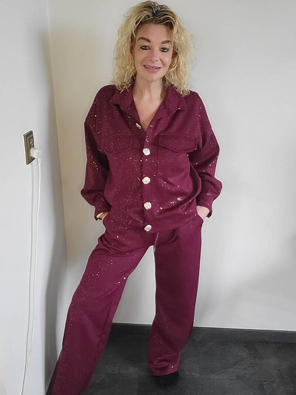 Comfy set glitter bordeaux