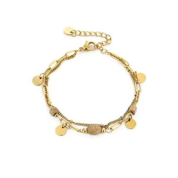 Armband goud beige
