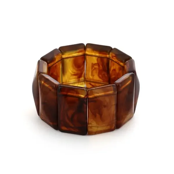 Elastische armband bruin