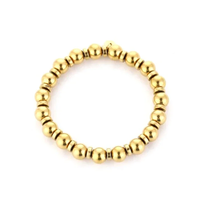 Elastische armband goud stainless steel