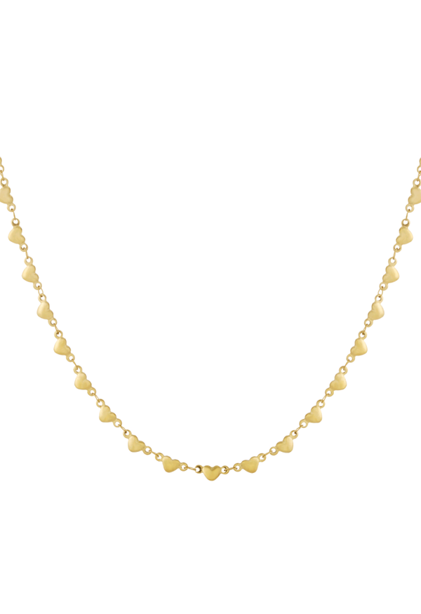 Ketting hartjes goud stainless steel