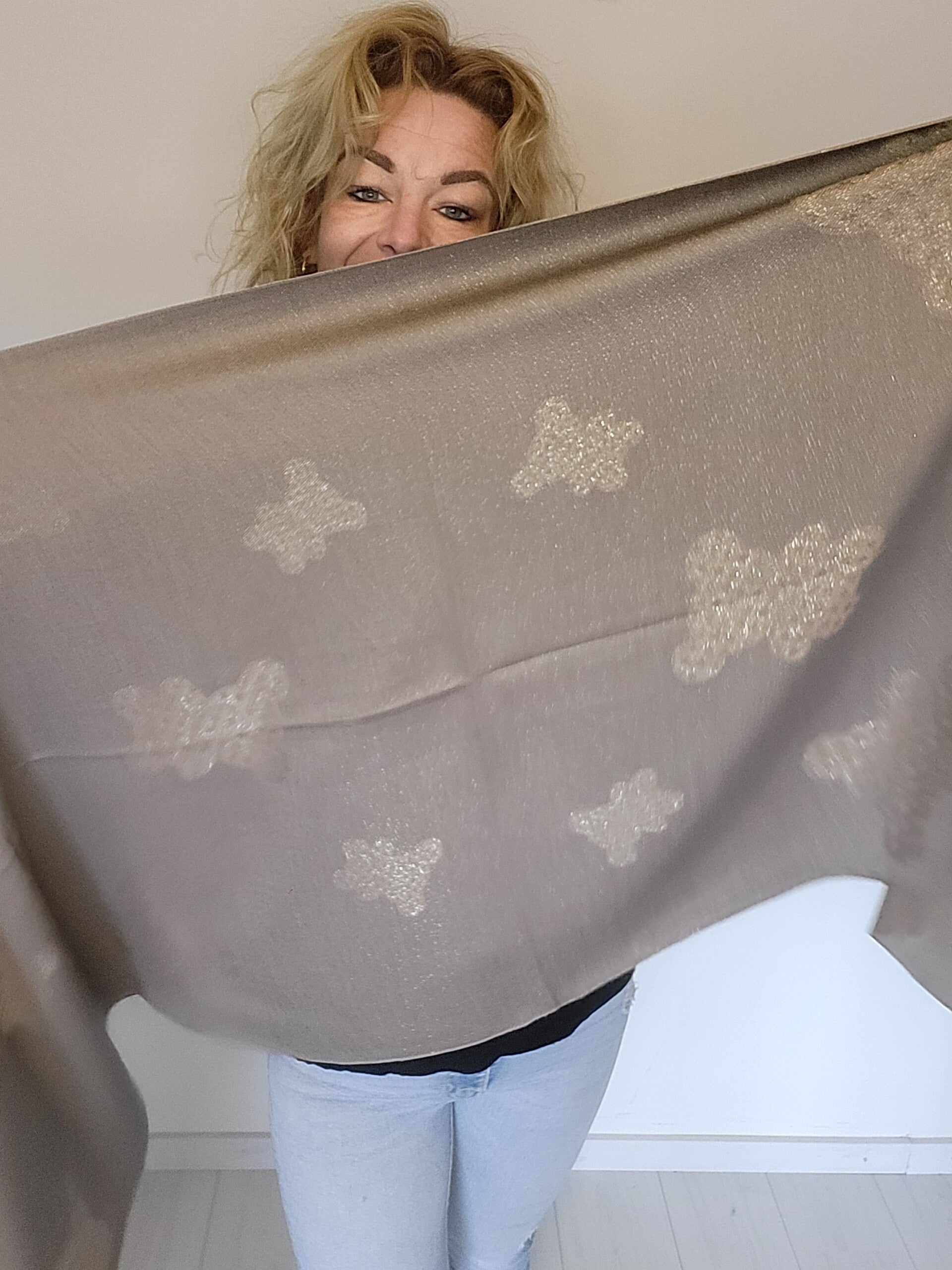 Sjaal look a like beer taupe