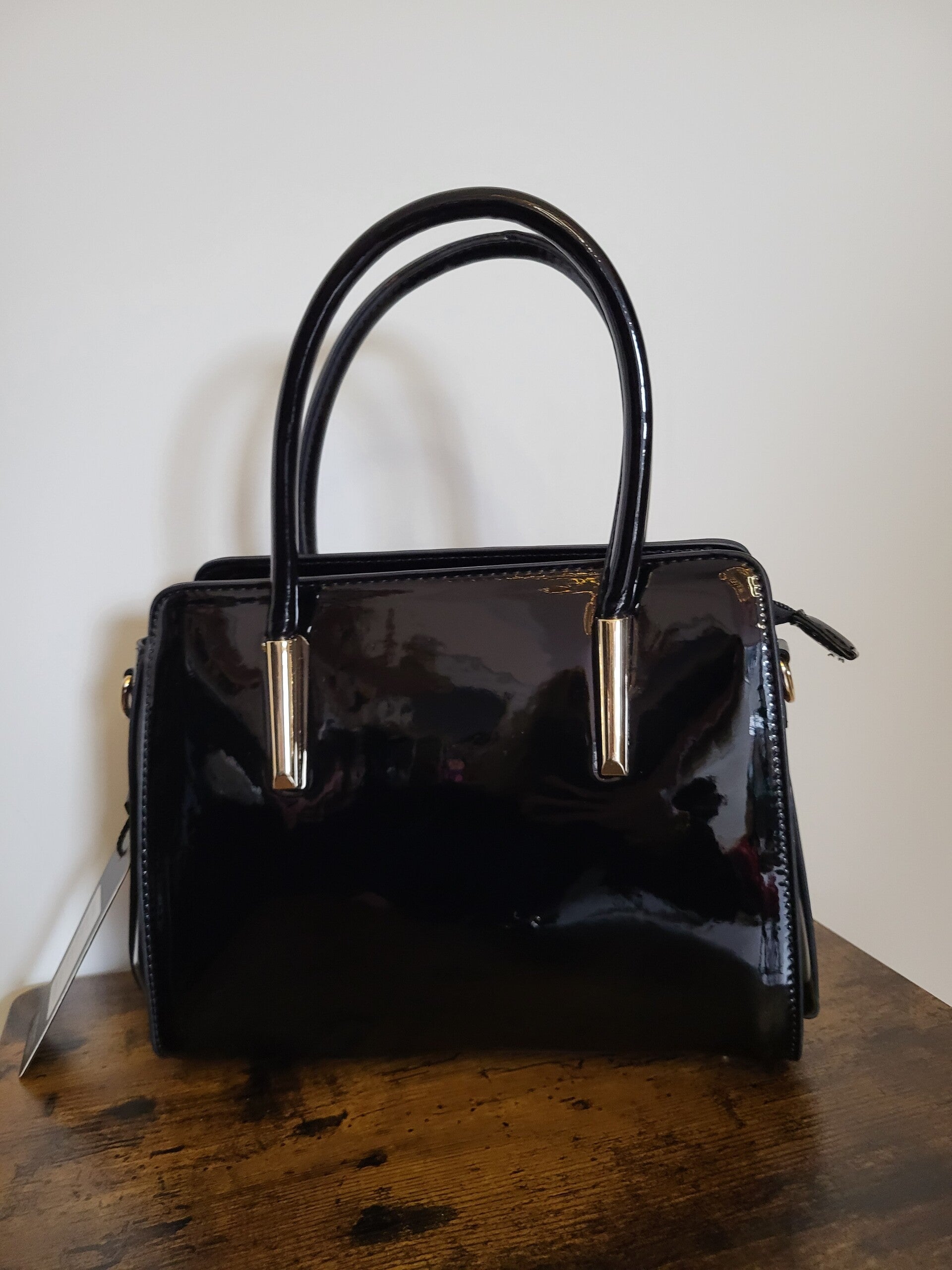 Chique lak tas zwart