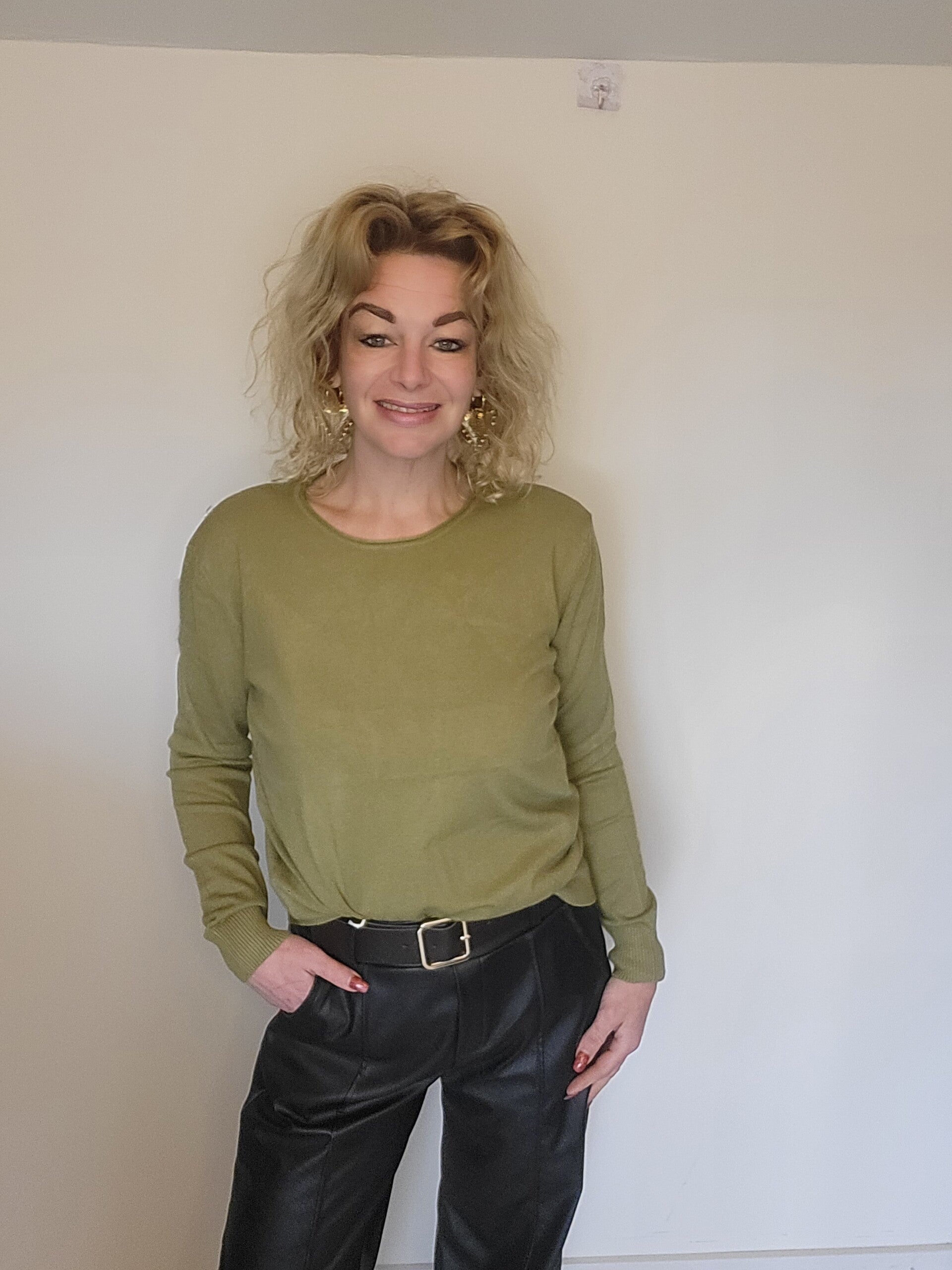 Basis shirt pistache