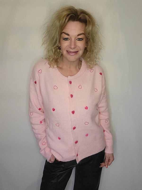 Vest hartjes cute roze