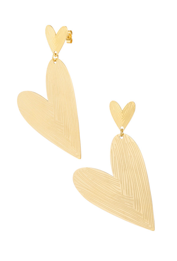 Oorbellen hartjes goud