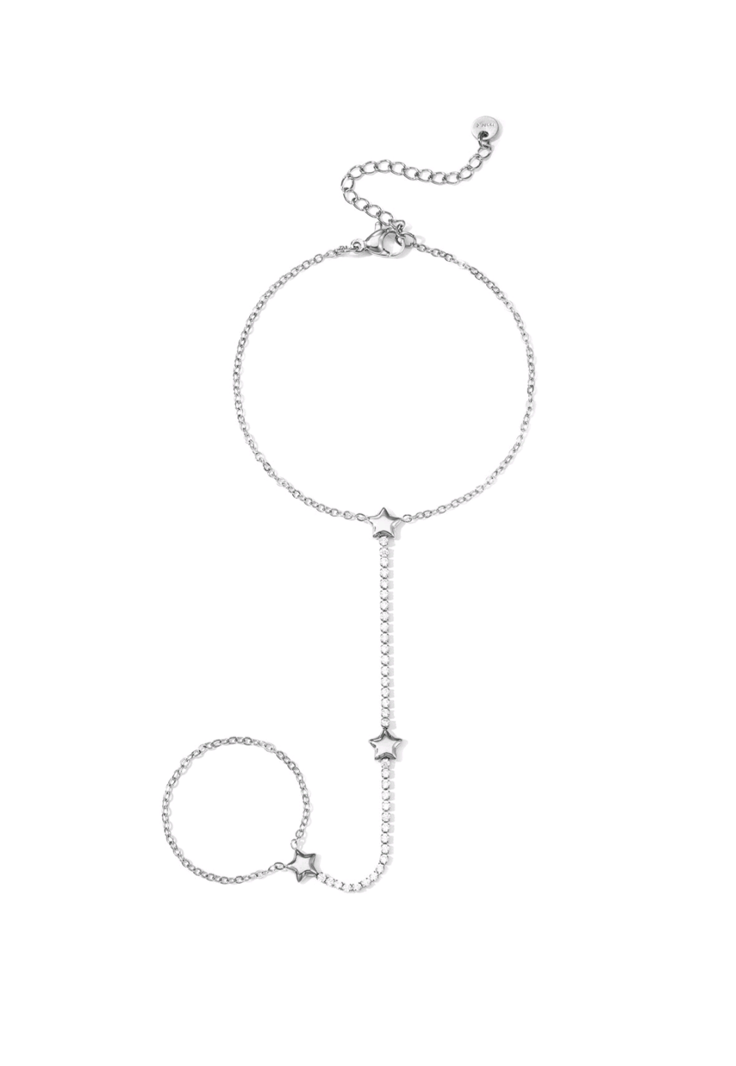 Handchain ster zilver