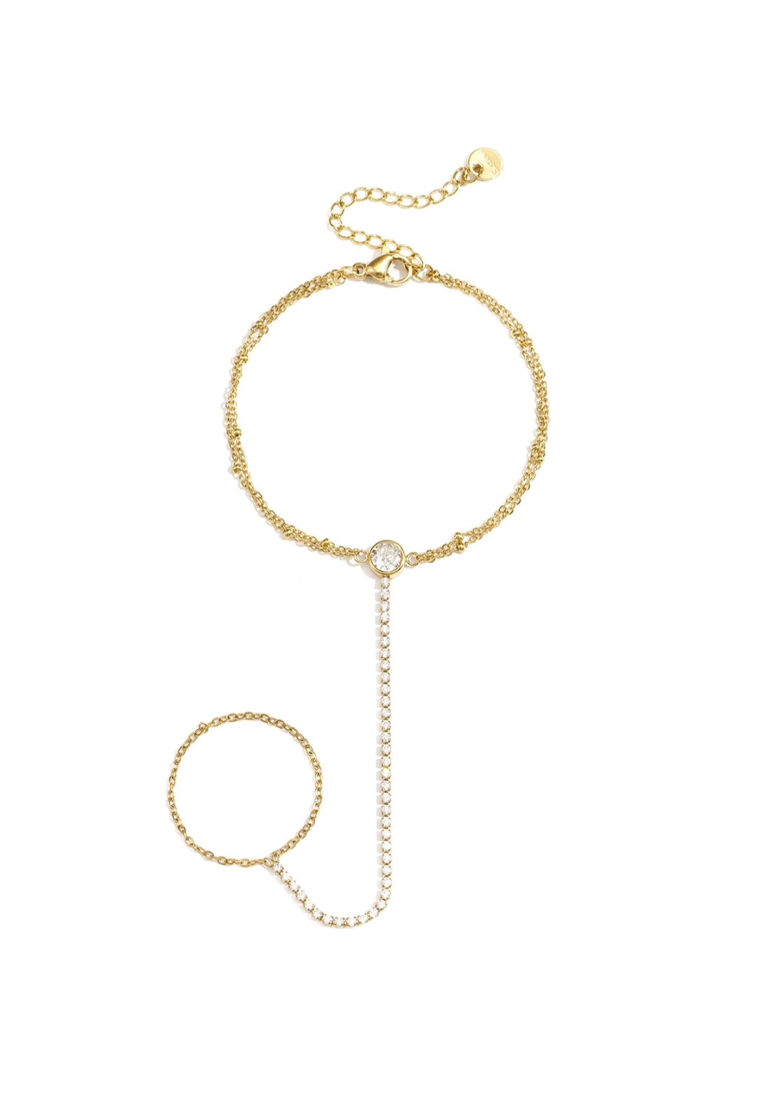 Handchain steen goud