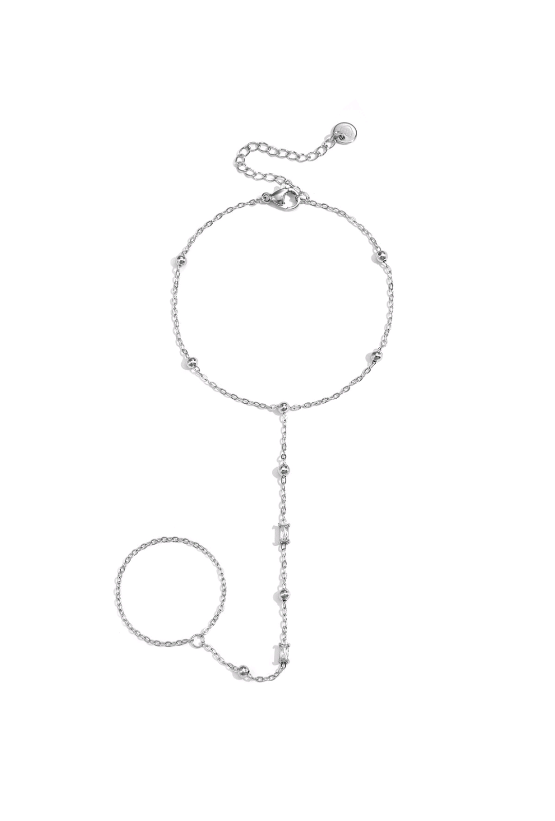 Handchain bolletjes zilver