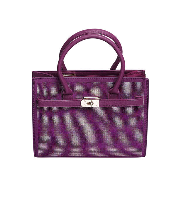 Handtas strass paars