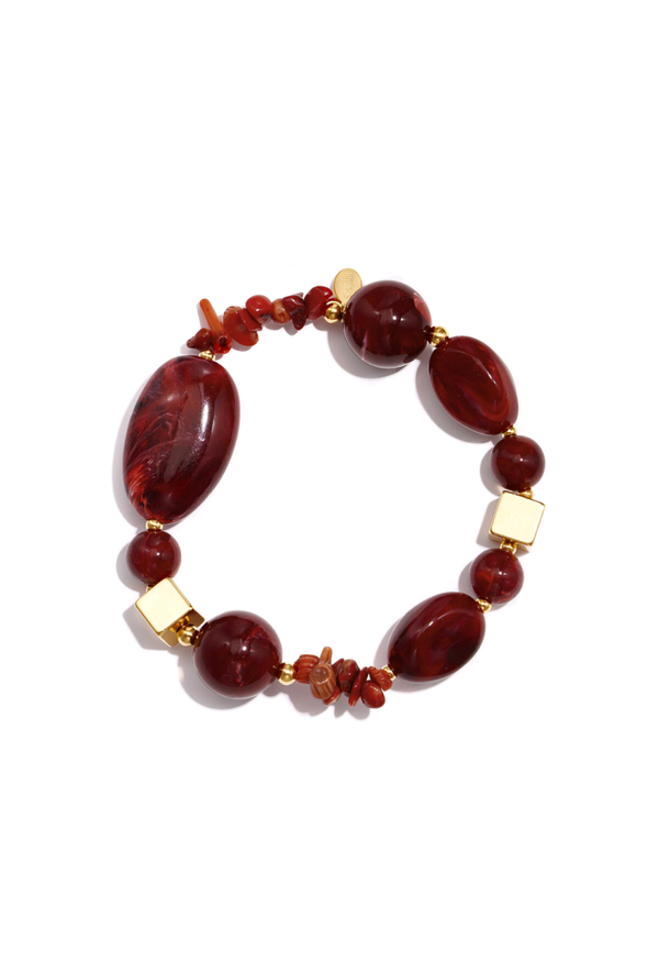 Armband elastisch bordeaux