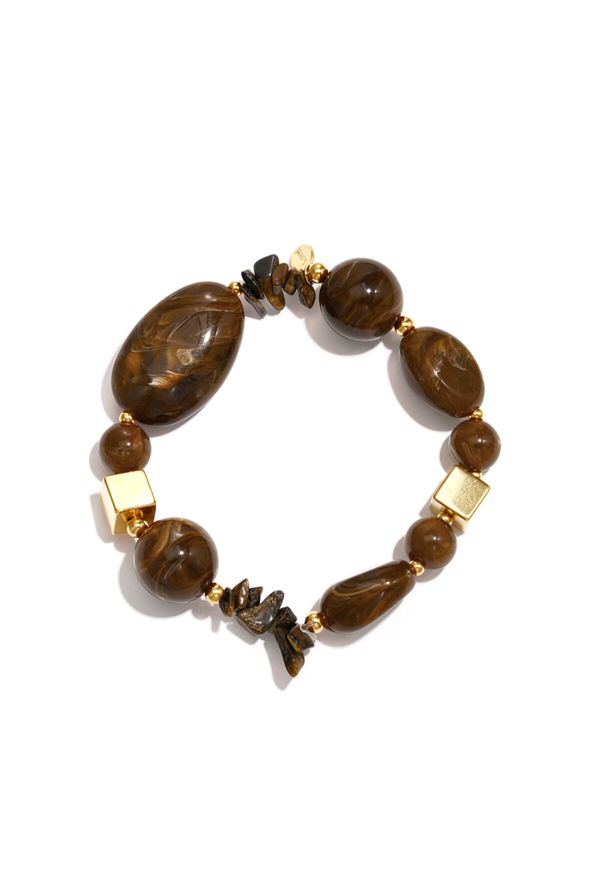 Armband elastisch bruin