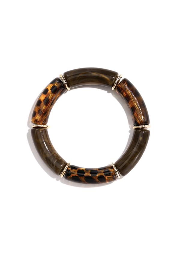 Armband bruin elastisch