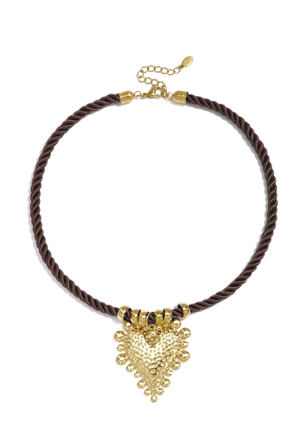 Ketting hart bruin