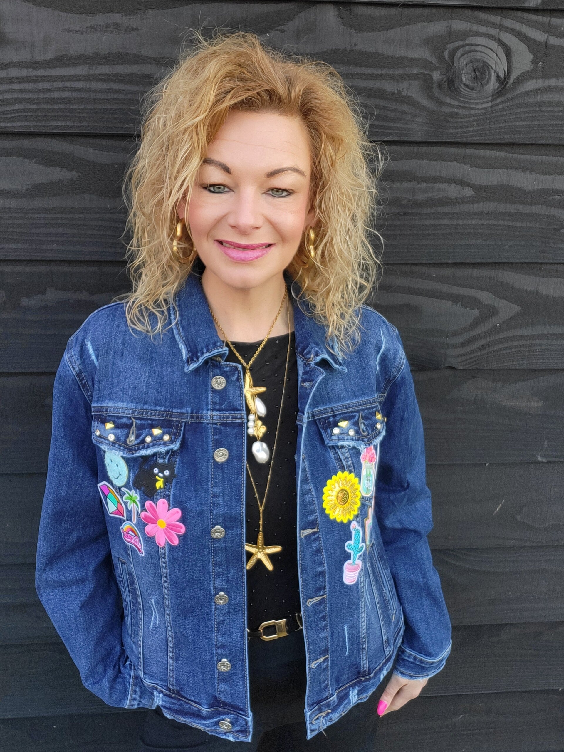 Spijker jas patch paris maat 46