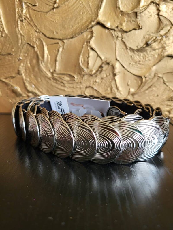 Riem elastisch rond cirkel zilver