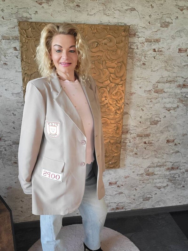 Blazer taupe patches