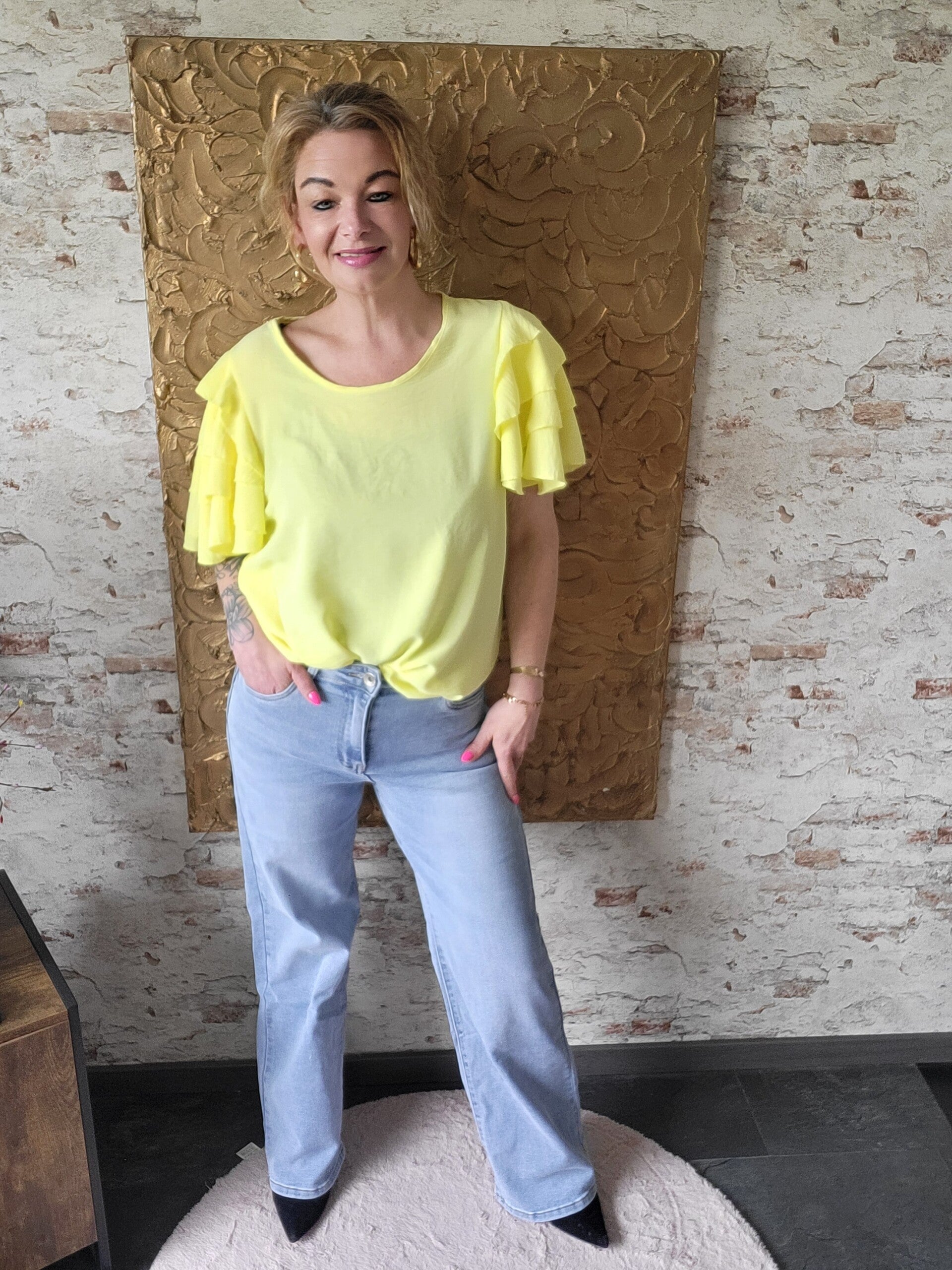 Goodies wide leg jeans denim push up