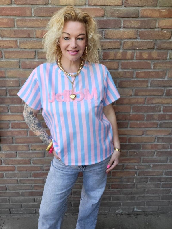 Shirt malibu roze blauw