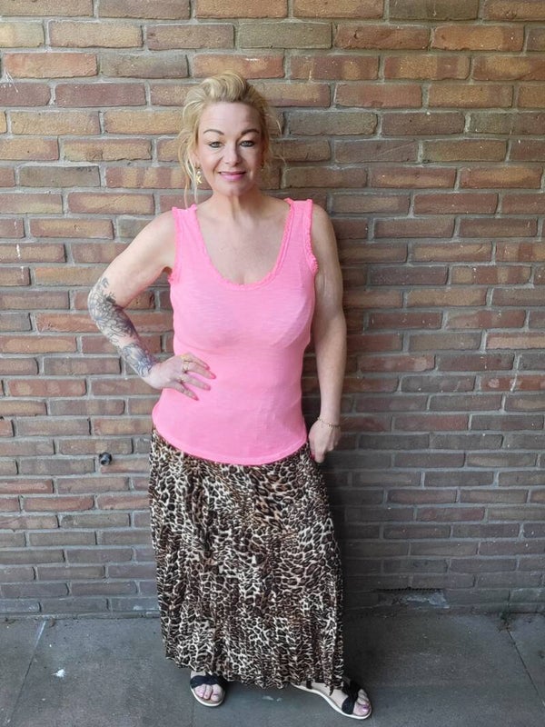 Hemd neon roze