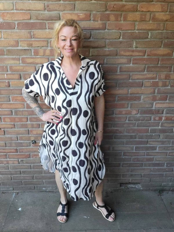 Oversized Jurk dots