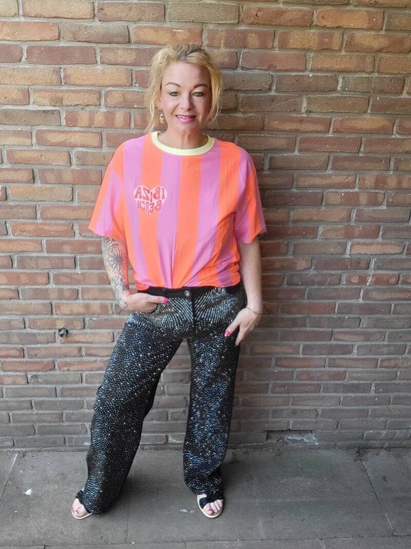 Jeans goodies zwart strass